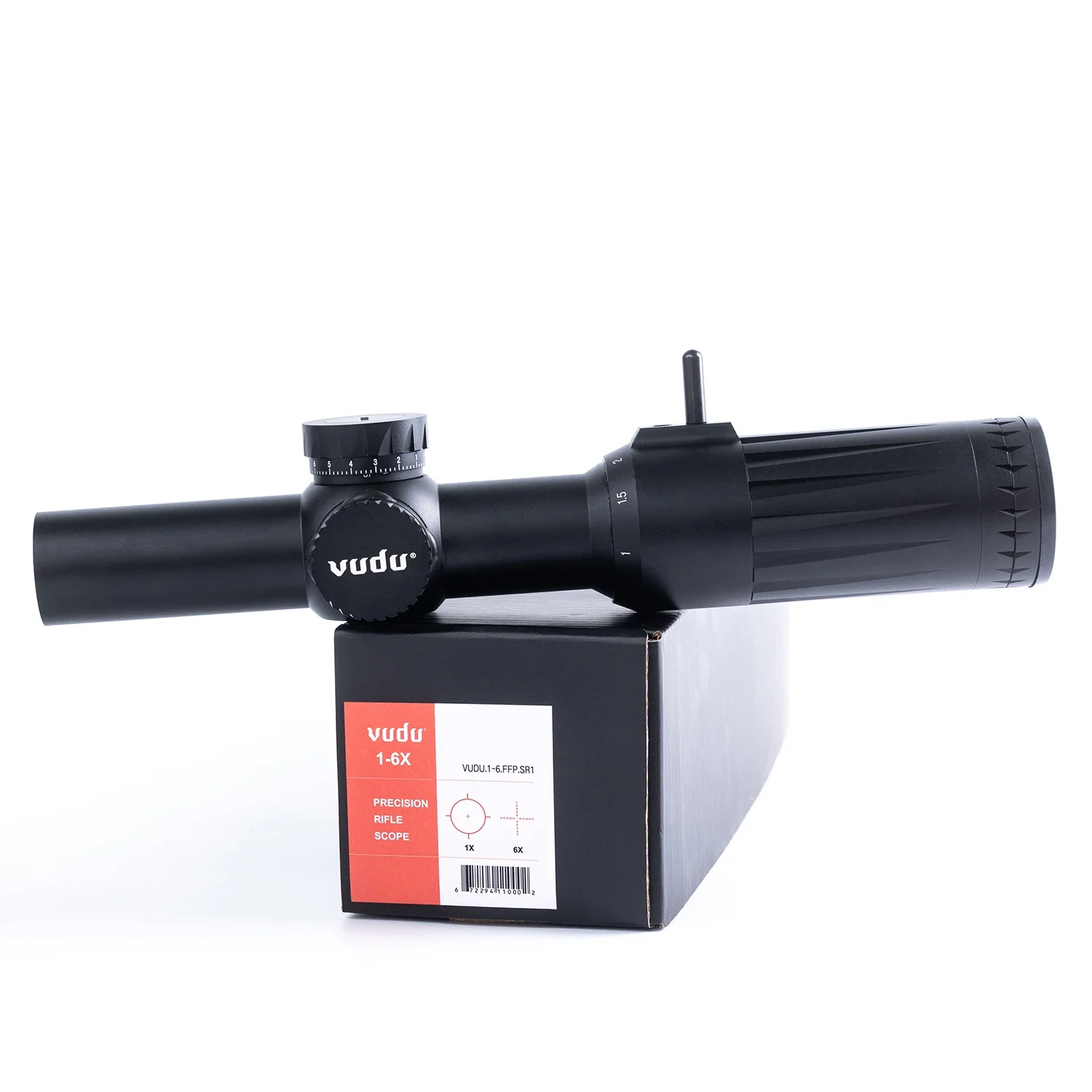 VUDU 1-6X24 Optics Precision Rifle Scope FFP SR1 Illuminated Reticle MRAD 30mm Maintube Black