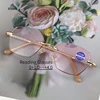 Women Trendy Reading Glasses with Diamond Unisex Blue Light Blocking Diopter Eyewear Luxury Fashion Rimless Far Sight Eyeglasses 1
