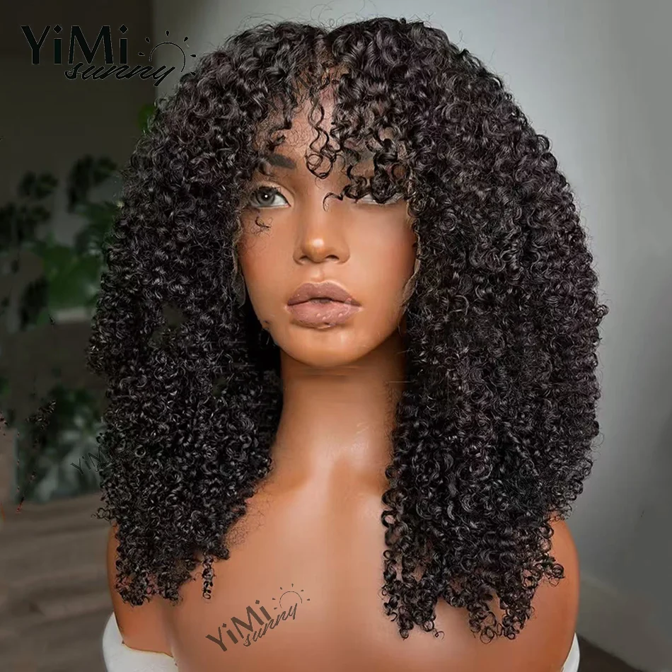 Afro Curl Lace Frontal Human Hair Wigs For Women Virgin Mongolian 4A 4B Kinky Curl Lace Closure Pre-Plucked Wholesale Yimisunny 2