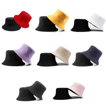 Custom Cap Logo Embroidery Bucket Hat for Men and Women Solid Hat Brand Design  Print Summer Fishermen Cap Unisex
