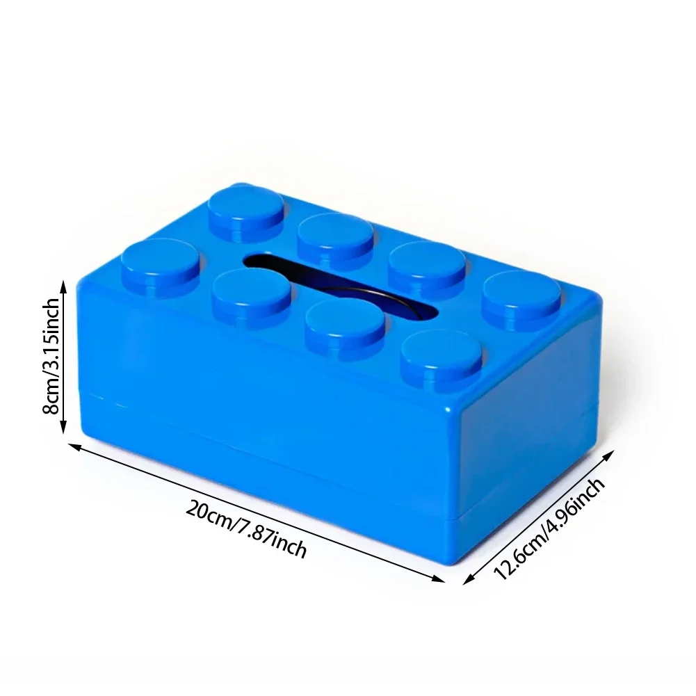 Building Blocks Tissue Box Creative Punch-free Wall-mounted Tissue Box Spring Paper Towel Holder Bathroom Waterproof Tissue Box 6
