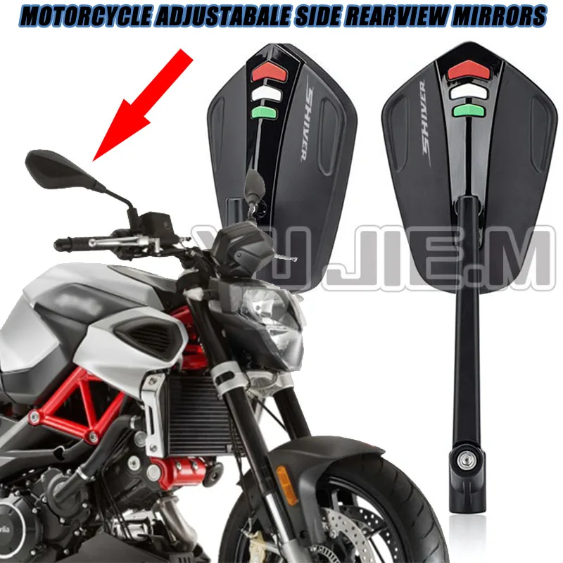 Specchietto Retrovisore Laterale Universale Per Moto Cnc Per Aprilia Shiver / Gt Shiver 750 Shiver 900 Tuono Specchietti Laterali Per Moto