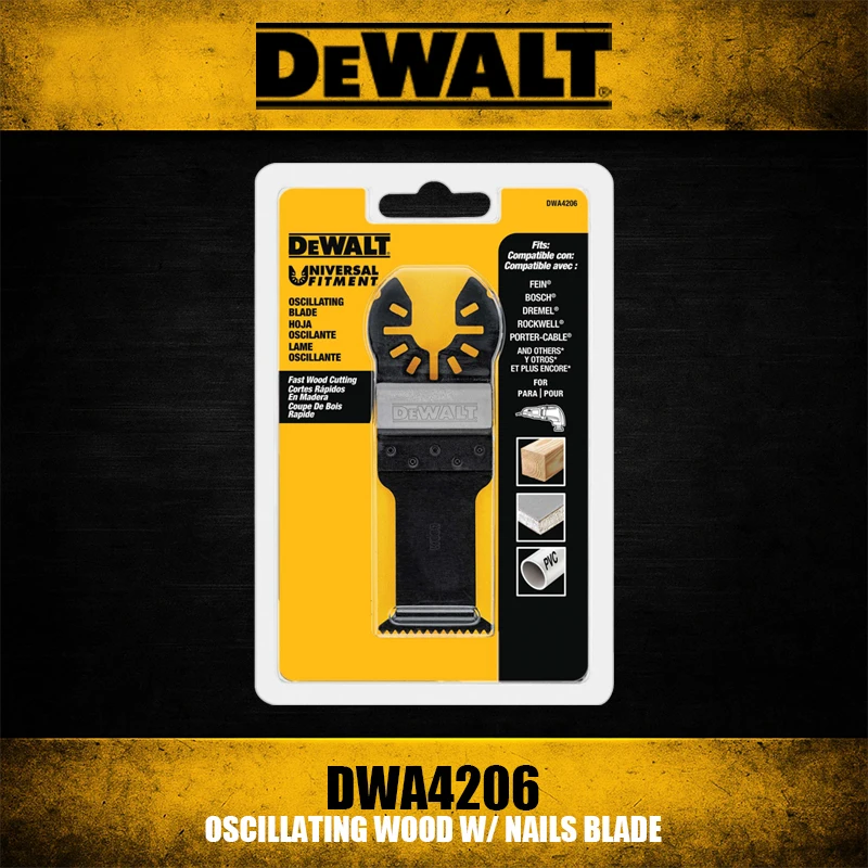 DEWALT DWA4206 Madeira oscilante com lâmina de unhas Acessórios para ferramentas Cortes de precisão e vida útil mais longa