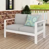 Outdoor Patio Sofa, All-Weather Metal Outdoors Couch with Cushions, Outdoor Loveseat Aluminum Patio Furniture Sofa 1