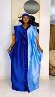 African Satin Abaya for 2025 Women Dubai Muslim Dress Marocain Evening Party Kaftan Africa Boubou Arab Robe Ankara Dashiki Femme