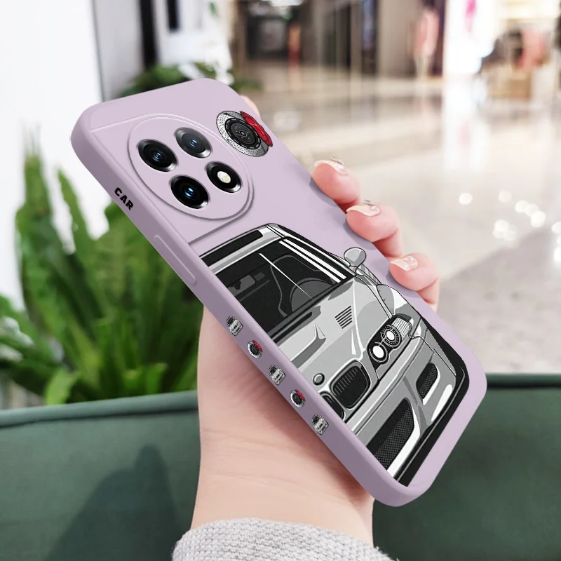 Sleek Silver White Liquid Silicone Car Phone Case
