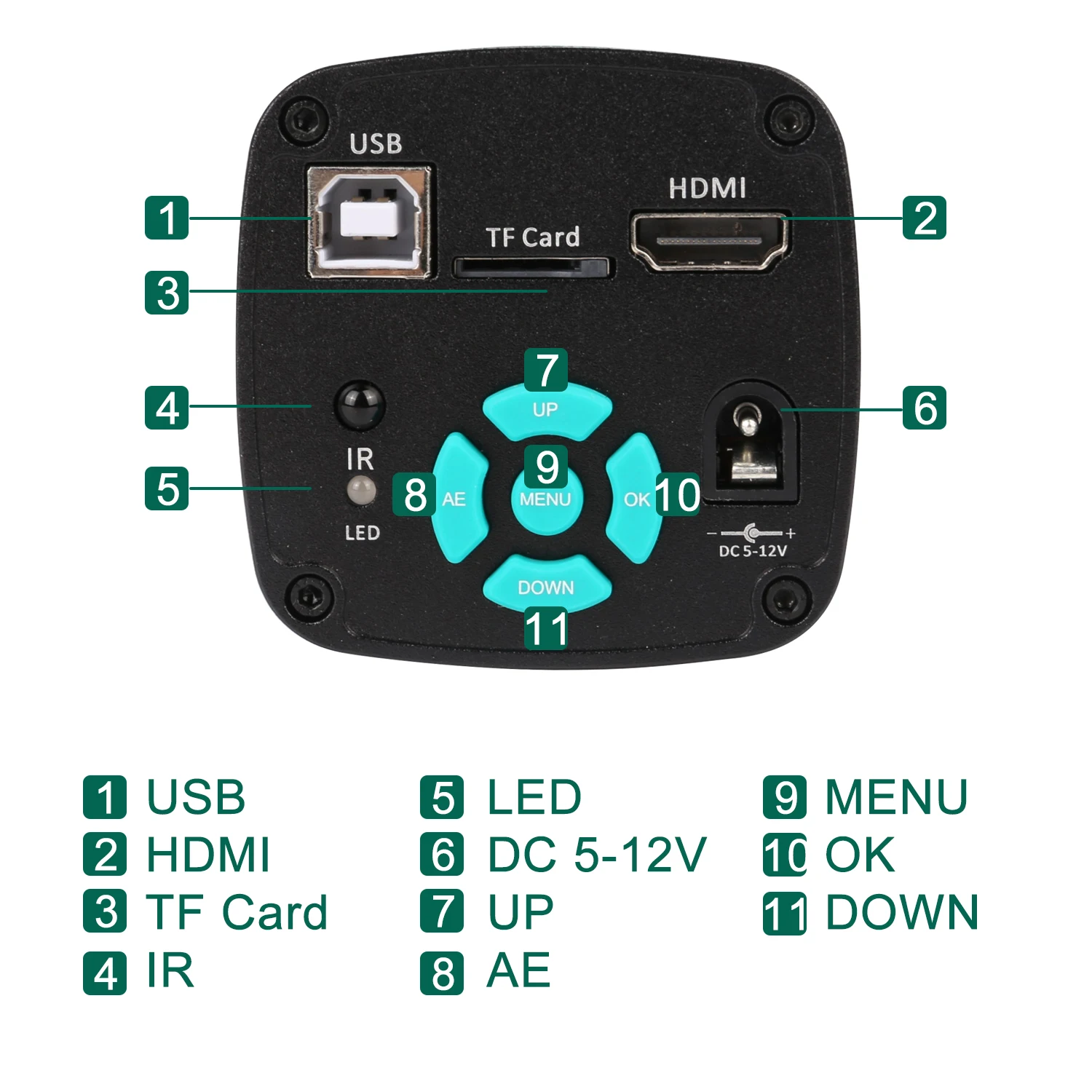 yizhan trinocular microscopio camera hdmi vga interface 01