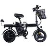 US Stock Adult Folding Electric Bike For 2 People Powerful 500W 32KM/H Multi Shock Absorption Family Electric Bicycle Men Women 1