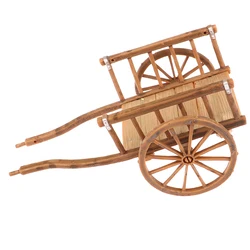 Miniature Dollhouse Assembled Cart - DIY Garden Furniture Toy Decor (As pic)