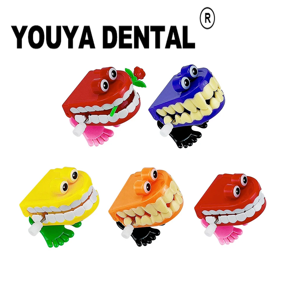 

1PC Mini Teeth Shape Clockwork Toy Funny Chattering Jumping Walking Animal Tooth Toys Children Gifts Wind Up Toys
