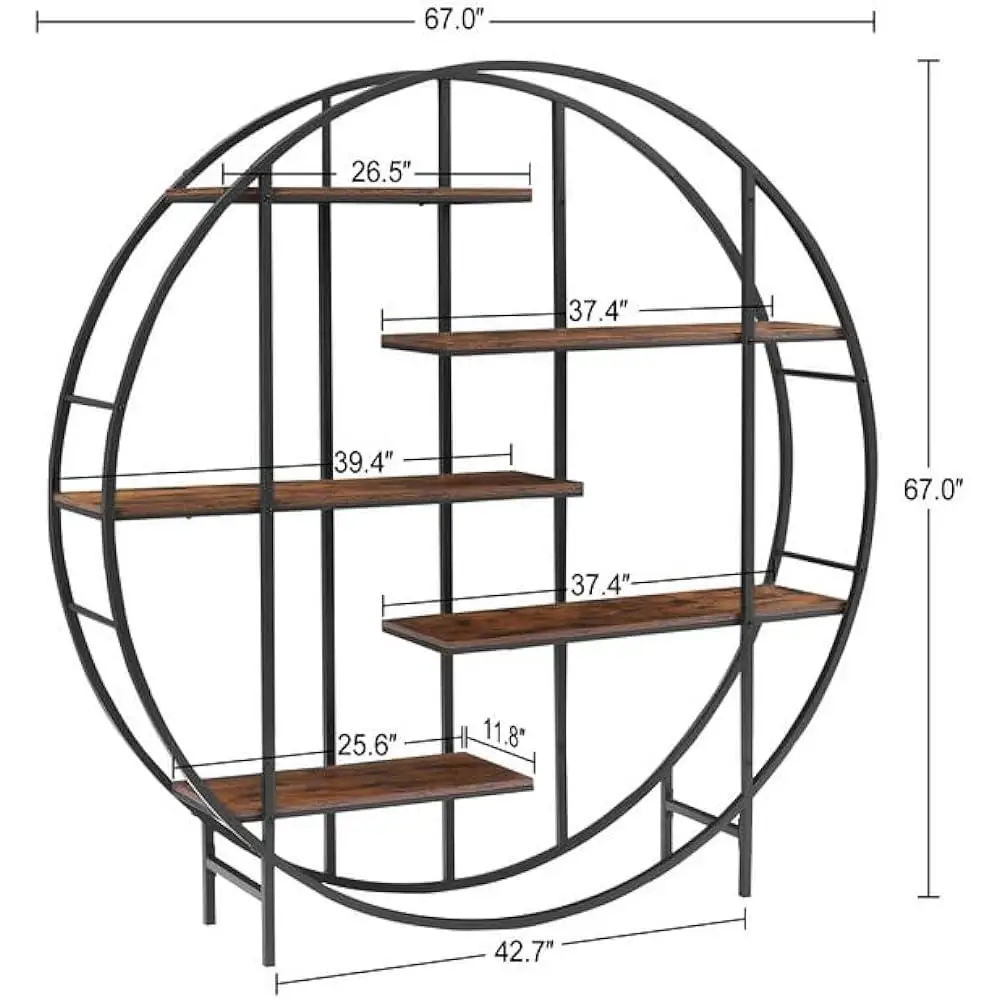 5-Tier Metal Plant Stand Vintage Industrial Bookshelf Storage Rack Indoor Display Organizer Living Room Garden Balcony 4