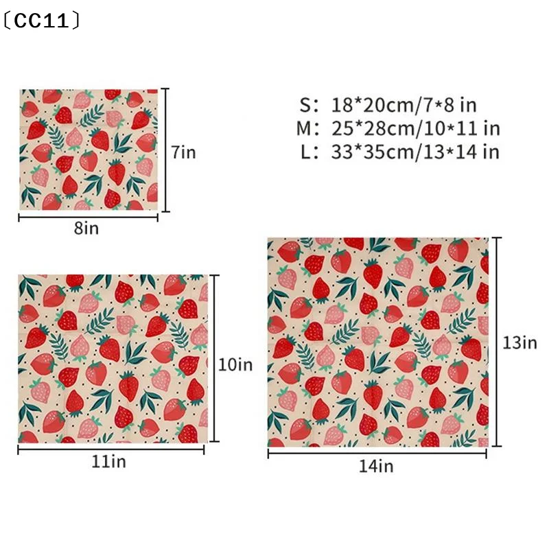 Eco-Friendly Organic Beeswax Food Wraps - Reusable Natural Bowl Covers with Mixed Patterns