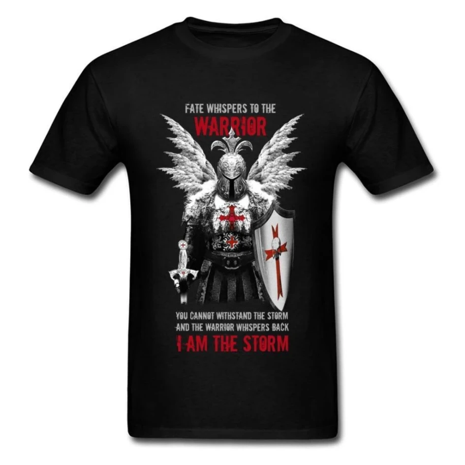 

I Am The Storm. Knights Templar Christian Crusaders T Shirt. Short Sleeve 100% Cotton Casual T-shirts Loose Top Size S-3XL