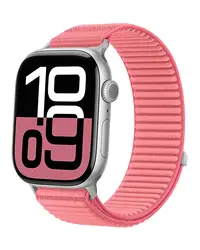Sport Nylon Loop Strap for Smartwatch - Adjustable and Comfortable Bracelet (Water red)