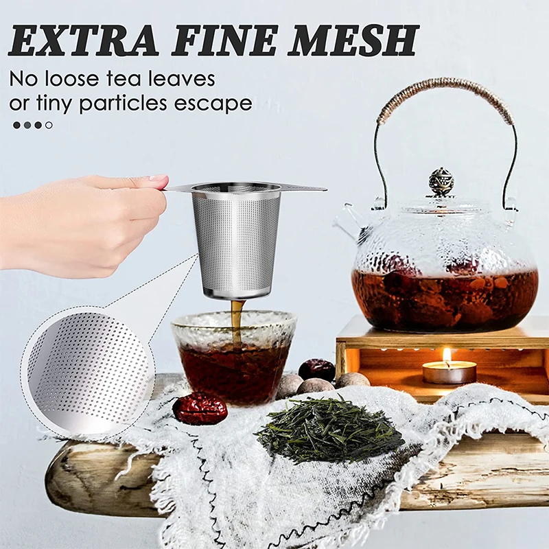Infusore per tè, tubo in acciaio inox, colino per spezie, filtro per tè alle erbe, set da 2