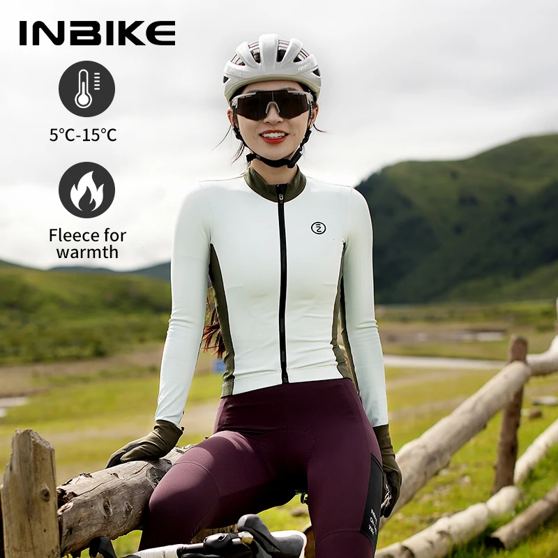 INBIKE Winter Cycling Jersey Women's Thermal Fleece Cycling