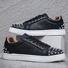 Fashion Men's Casual Shoes Leather Board Shoes for Men High Quality Classic Rivet Comfortable Breathable Male Vulcanized Shoes 1