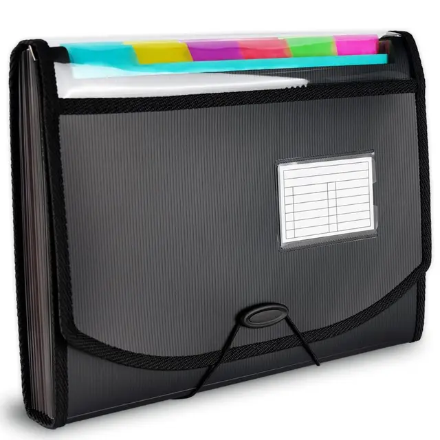 File Folders 13 Pockets, Expanding File Folders Organizer, Expandable Binder Document Organizer File Folder with Dividers Tabs 1