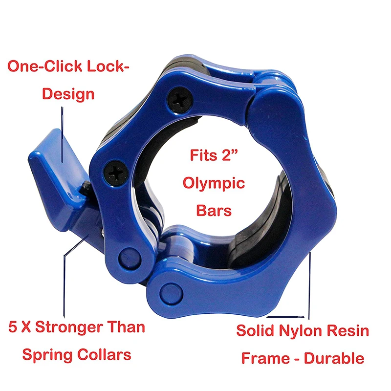 1PC Nylon Safety Dumbbell Barbell Bar Clip Collar Lock Clamps Pro O-Rod Chuck Weight Lifting Bar Snap Gym Fitness Accessories 3