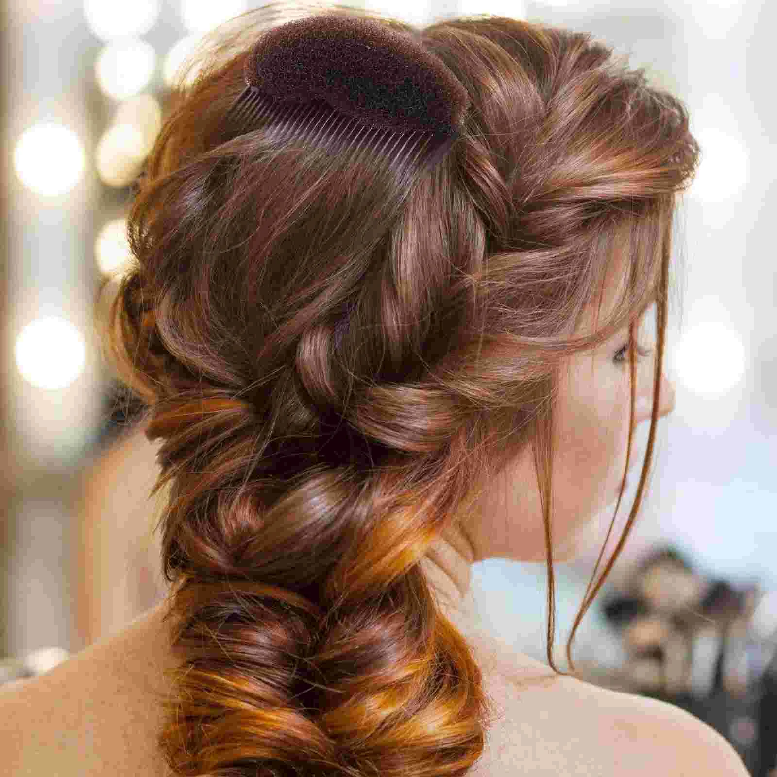 4 Pcs Volume Insert Hair Comb Clips for Bun Maker Korean Style Topper Accessories Safe Material Lasting Use Hairstyle