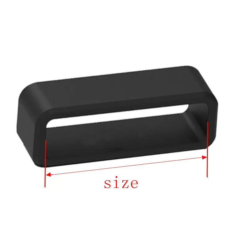 Silicone Strap Loop Ring - Rubber Watch Band Holder Keeper