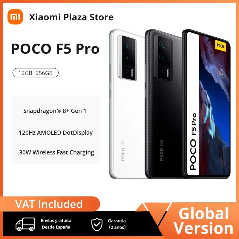 Xiaomi POCO F5 Pro wersja globalna NFC smartphone 5G Snapdragon 8 + Gen 1 Octa Core WQHD + 120Hz AMOLED DotDisplay telefon