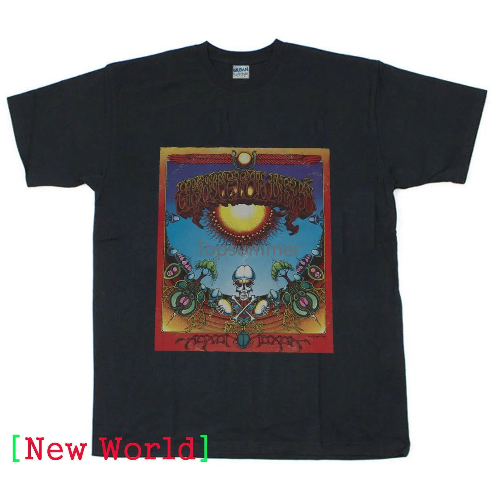 T-Shirt Grateful Dead Vintage 1990 Rick Grip Muslimt T-Shirt Reprint !!