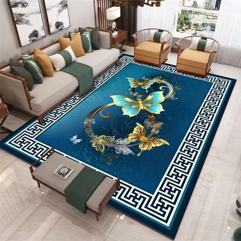 Floor mat coffee mat shaggy rugs 40*60CM modern new Chinese crystal velvet living room coffee table blanket simple light European Chinese wind sand mat