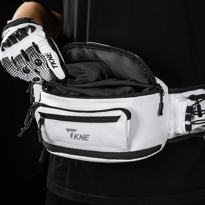 Waterproof Unisex Motorcycle Waist Bag with Secure Storage and Durable Material
