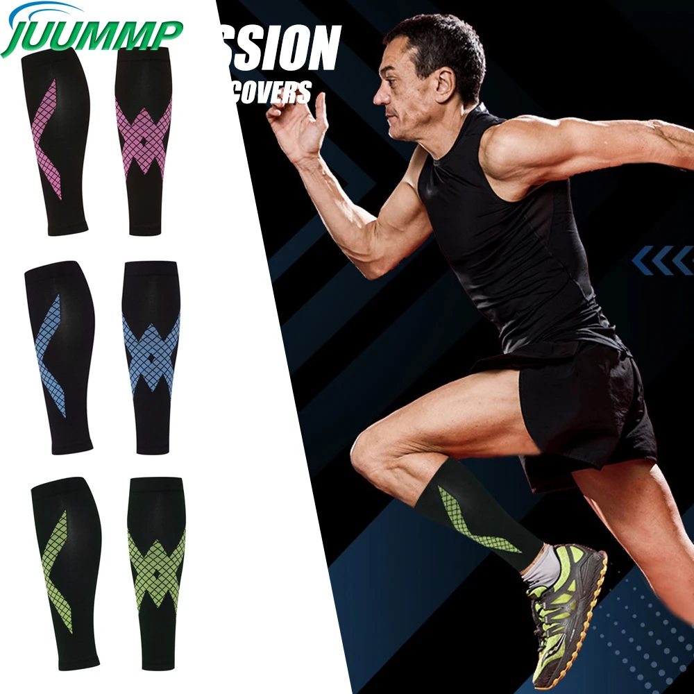 

JUUMMP 1Pair Sports Safety Calf Compression Sleeves Running Cycling Leg Shin Splints Breathable Legwarmmers Sports Protection