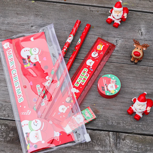 Stationery Gift Box Kids' Stationery Set Children'S School Supplies  Kindergarten Ruler Christmas Gift Stationery Set - AliExpress