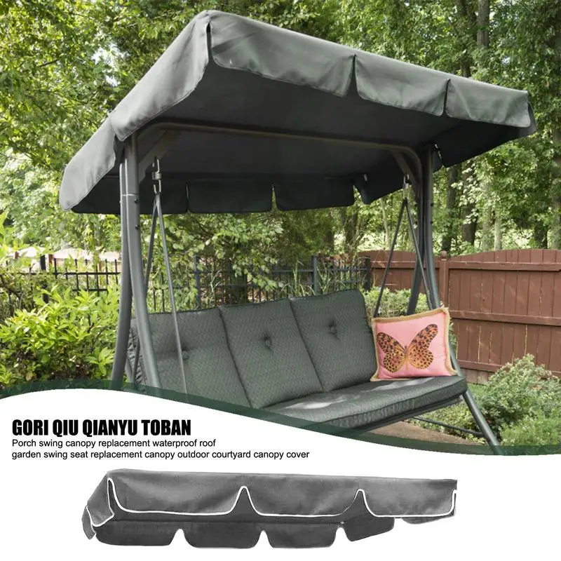 Swing Cover Garden Courtyard Waterproof Roof Canopy Outdoor Swing Chair Hammock Canopy Summer Replacement Swing Chair Awning