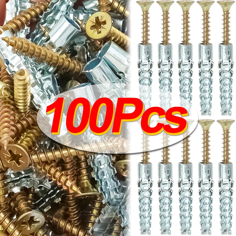 Serrated Steel Wall Anchors Self Tapping Screw Drilling Plug for Concrete Wall Fasteners Bolt Anchors Metal Expansion Tube Pipe