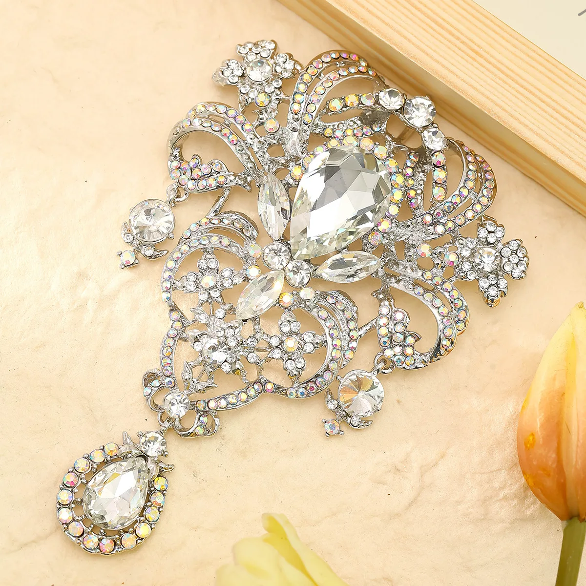 Luxus Große Strass Fliegen High-end-männer Kleid Zubehör Prince Hemd Kragen Pin Verstellbaren Riemen Lolita Kleidung schmuck – Detail 14