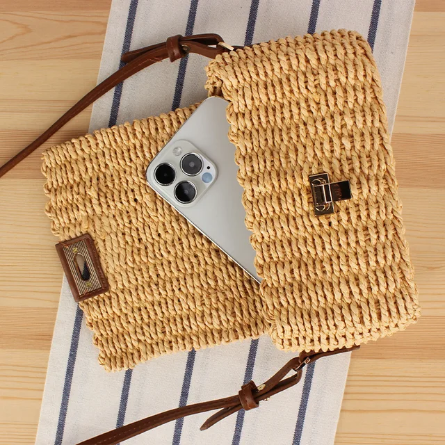 Sac Plage Fait Main Kit DIY Sac à Bandoulière En Rotin Tissage