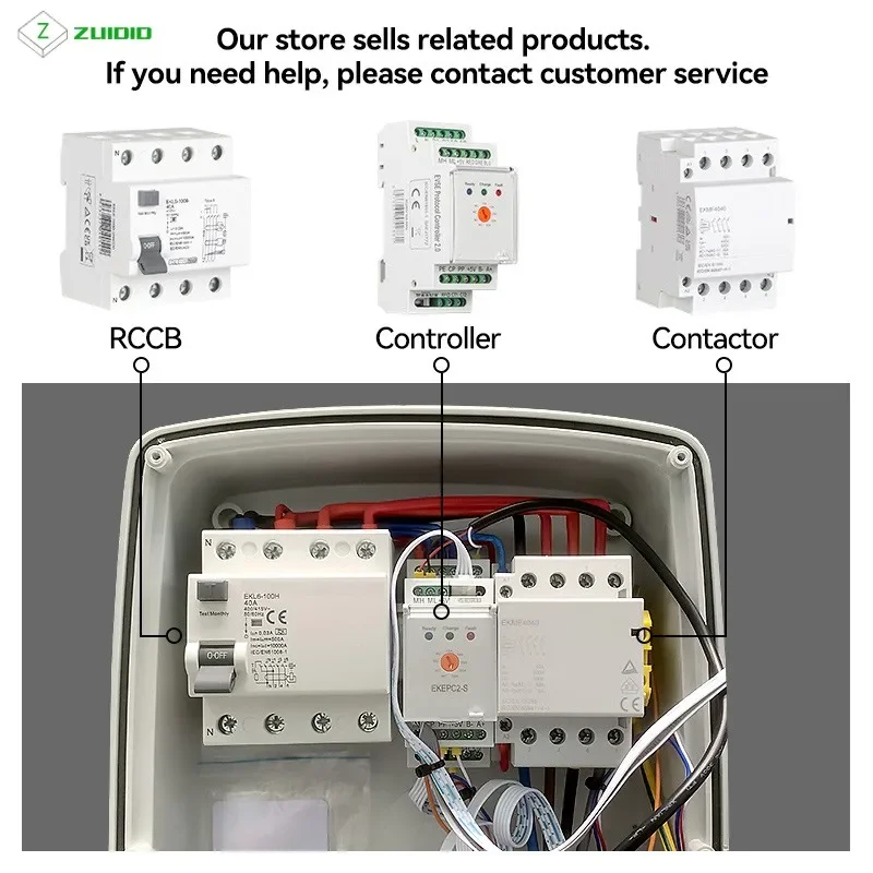 EVSE EPC Ʈѷ   Ʈѷ, EV ڽ Ÿ 2 ̺ EV  ̼ǿ Ʈ , 32A AC 240V