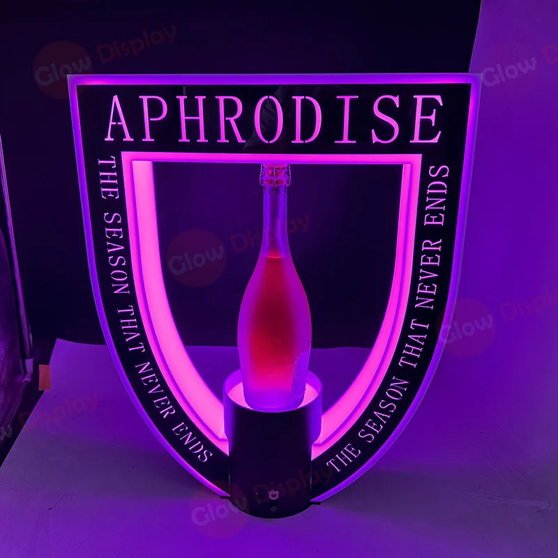 DJ Disco Events Party Led Shield Bottle Glorifier Champagne wine holder VIP Metal Bottle Presenter for night Club