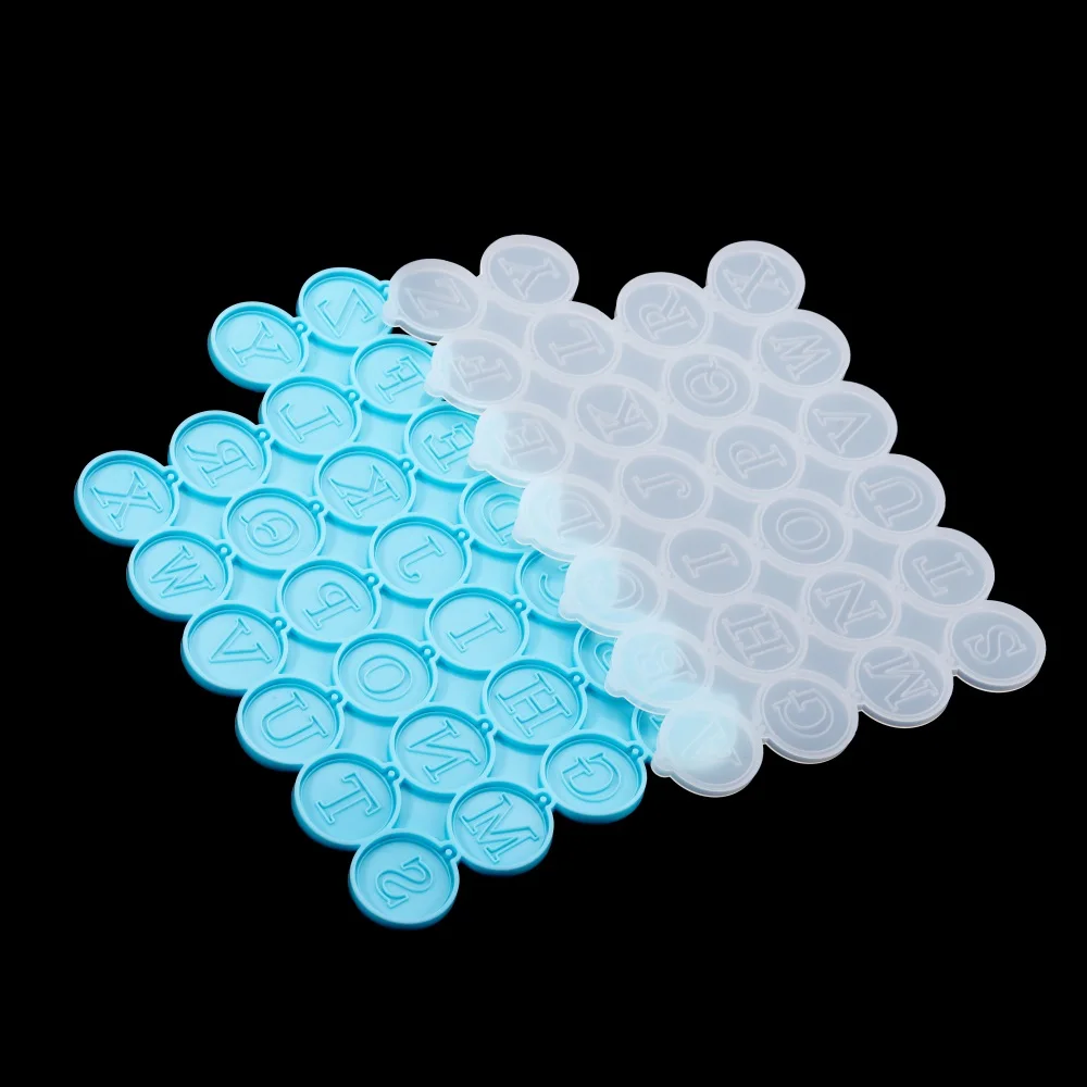 

Alphabet Keychain Epoxy Resin Mold Letter Earring Necklace Pendant Casting Silicone Mould For DIY Crafts Jewelry Mould