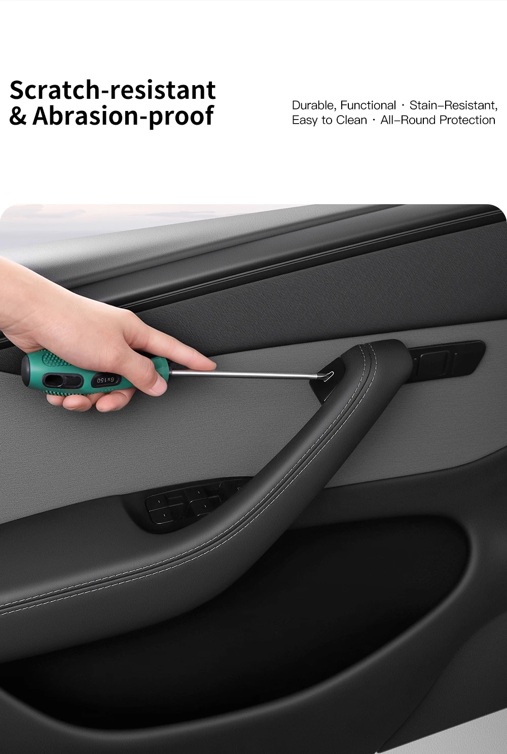 For Tesla New Model 3 Y Juniper Highland Car Open Door Button Stickers Armrest W