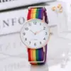 Rainbow color ultra-thin canvas strap 12 digital watch 2
