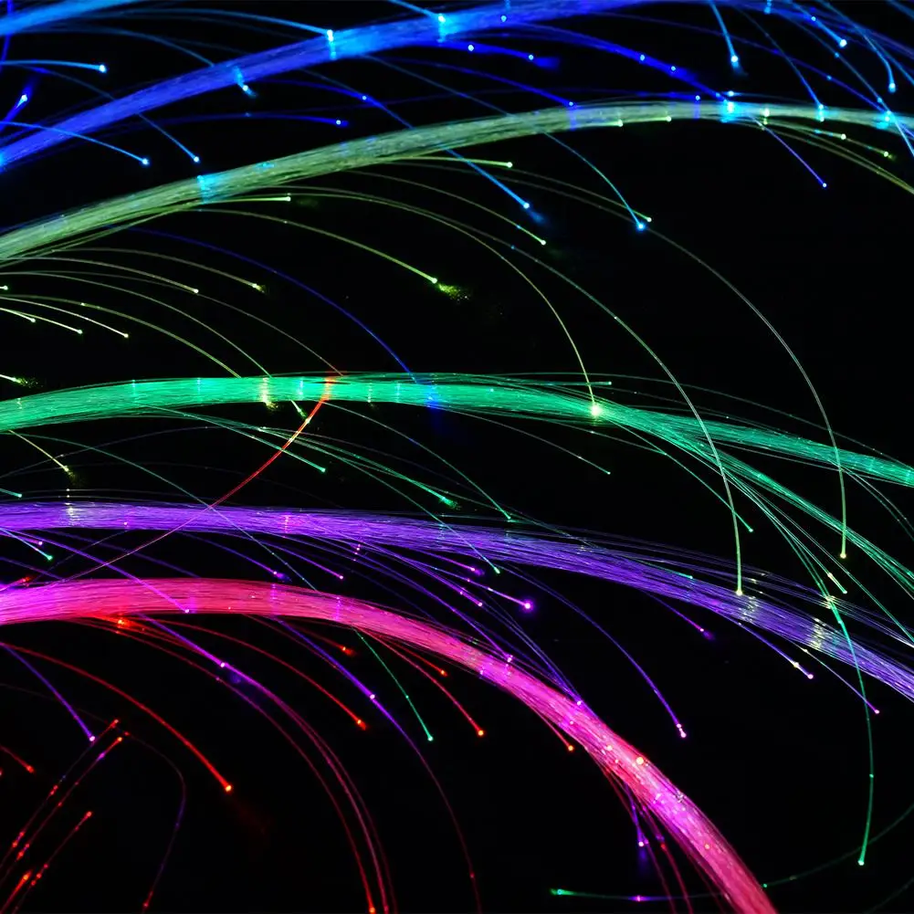 LED Fiber Optic Whip 360&deg; Swivel Super Bright Light Up Rave Toy EDM Pixel Flow Lace Dance Festival Party Disco Dance Whips fiber optic lamp led ambient light
