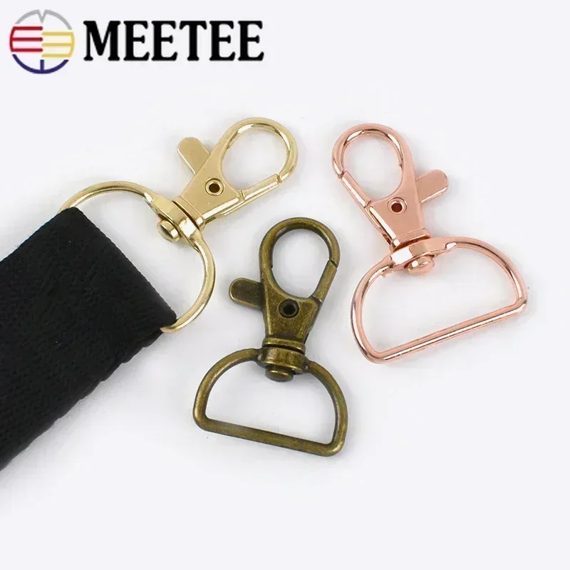10/30/50Pcs 20mm/25mm 금속 랍스터 Clasps 가방 스트랩 회전 트리거 버클 DIY 클립 스냅 후크 웨빙 걸이 키 체인 후크