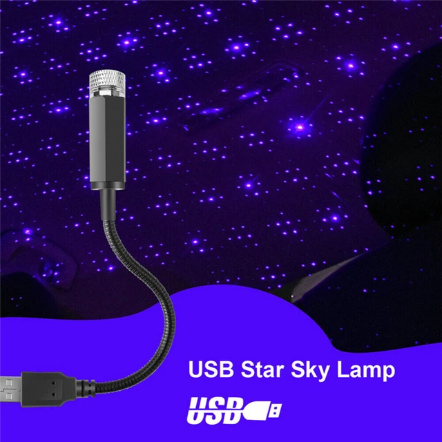 raych usb voiture intérieur atmosphère étoile ciel lampe lumière led  projecteur lumières de voiture toit intérieur lumière