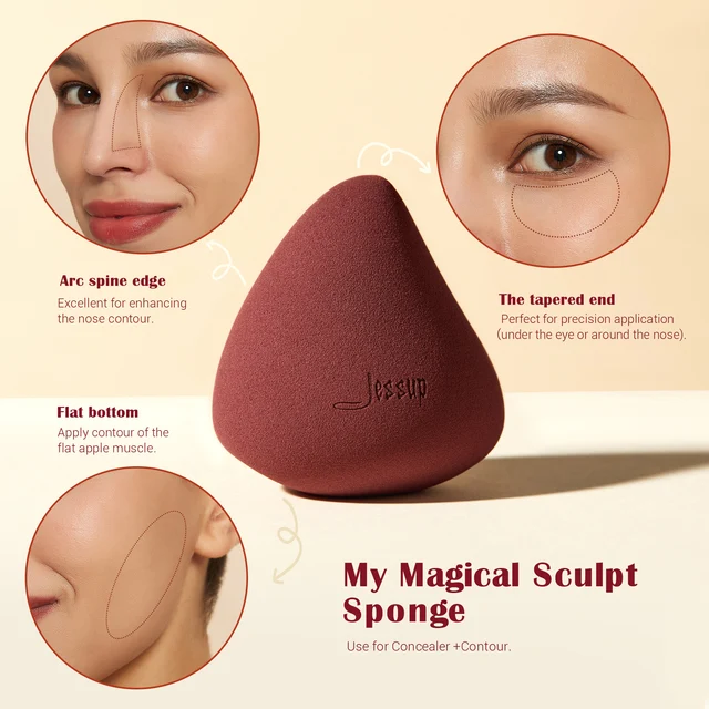 Premium Makeup Brush Set (3/7 Pieces) – Double-Sided with Sponge and Gift Box