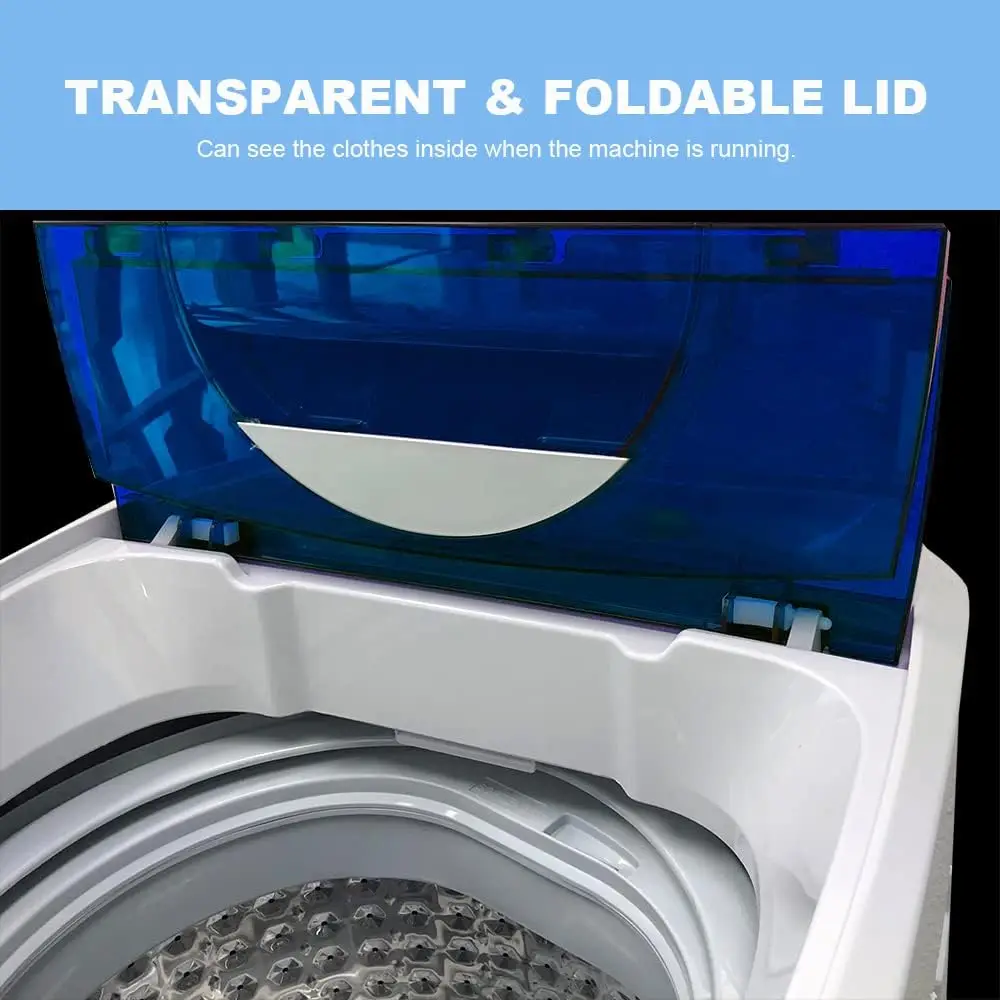 Portable Washing Machine 10 LBS Load Volume Fully Automatic 1.34 Cu.ft Laundry Washer with Built-in Drain Pump
