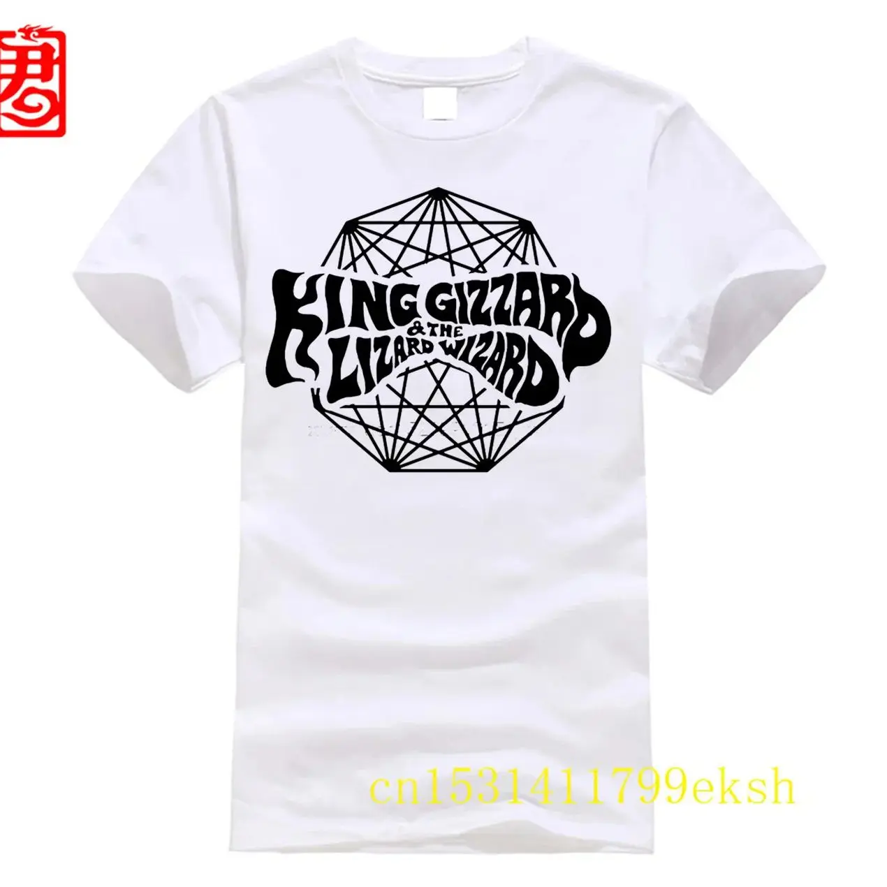 

Дизайнерская Черная Мужская Футболка Camisa Homme King Gizzard And The ящерица Wizard Western