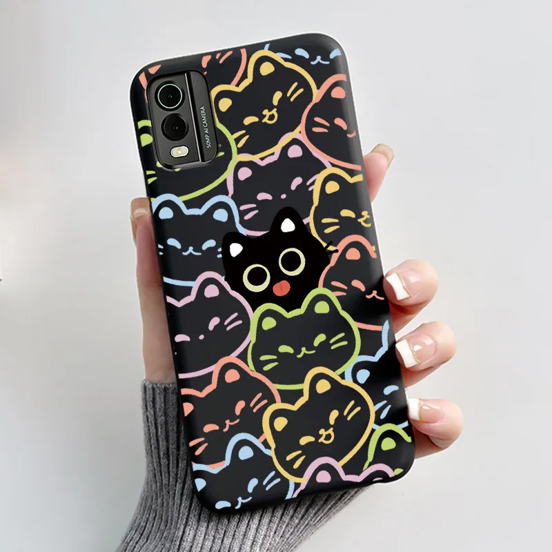 Astronaut Pattern Shockproof Black Jelly Case with Soft Bumper Cover