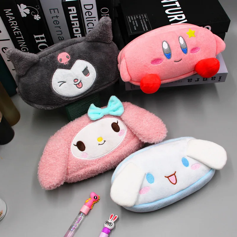 

Kawaii Pencil Pouch Large Capacity Pen Case Cute Plush Cosmetic Bag Back To School for Girls Student Supplies Stationery Box