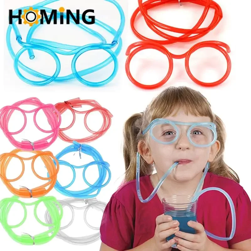 

Colorful Straw Soft Plastic Cup Fun Glasses for Childrens Day Creative Birthday Party Supplies Bar Supplies Toy Party Gift Tool