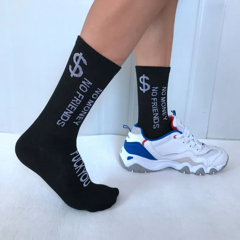 3 Pairs Hip Hop Socks Mens High Quality Cotton Socks Streetwear Casual Skateboard Sock  Unisex Harajuku Harajuku Skate Long Sock